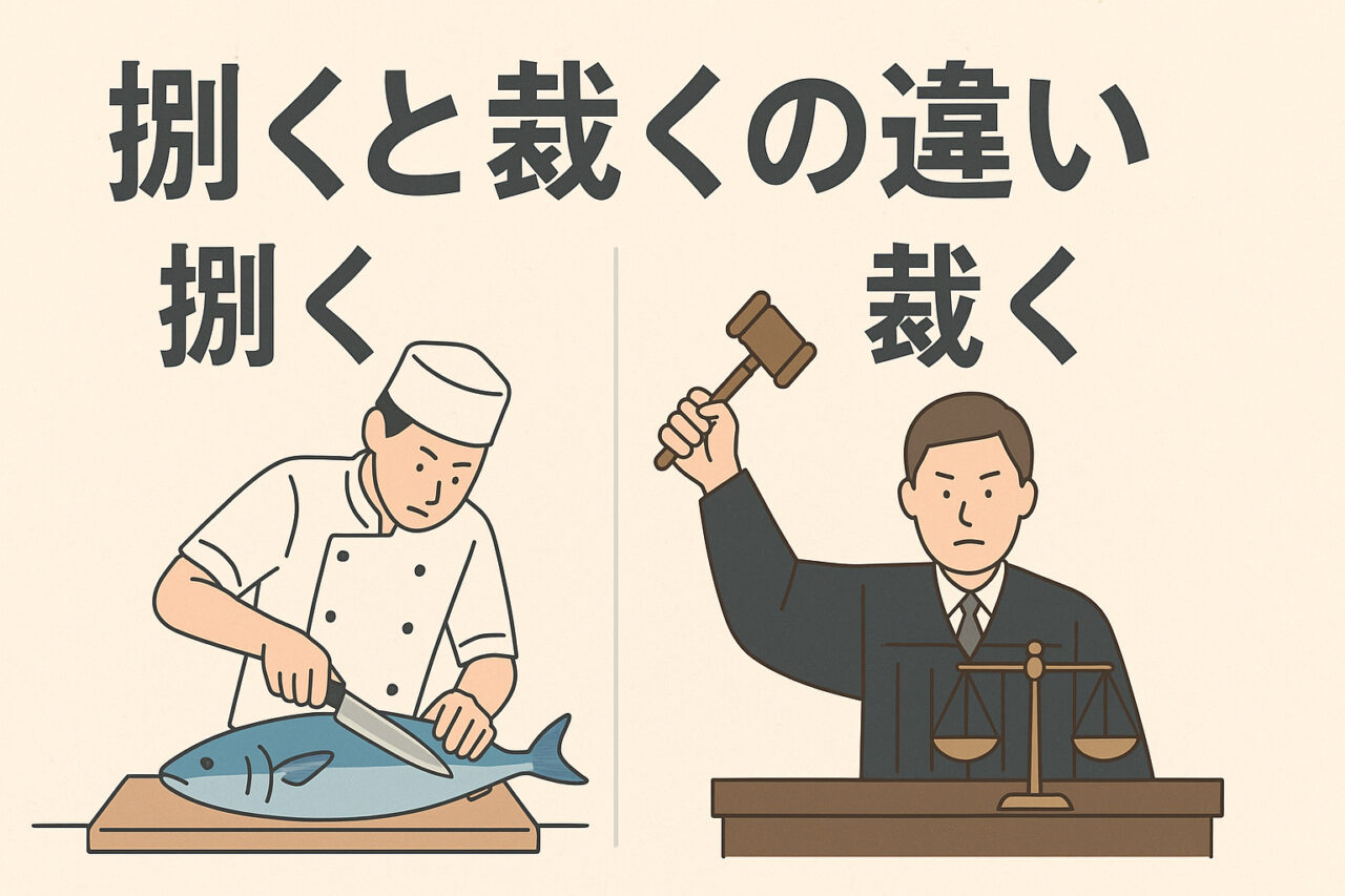 捌く裁くの意味の違いを解説 | master of research